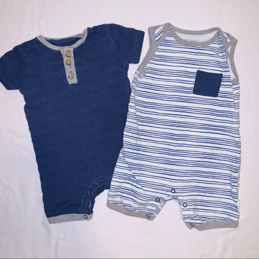 Burt’s Bees Baby | 0-3 Months Baby Boy Rompers